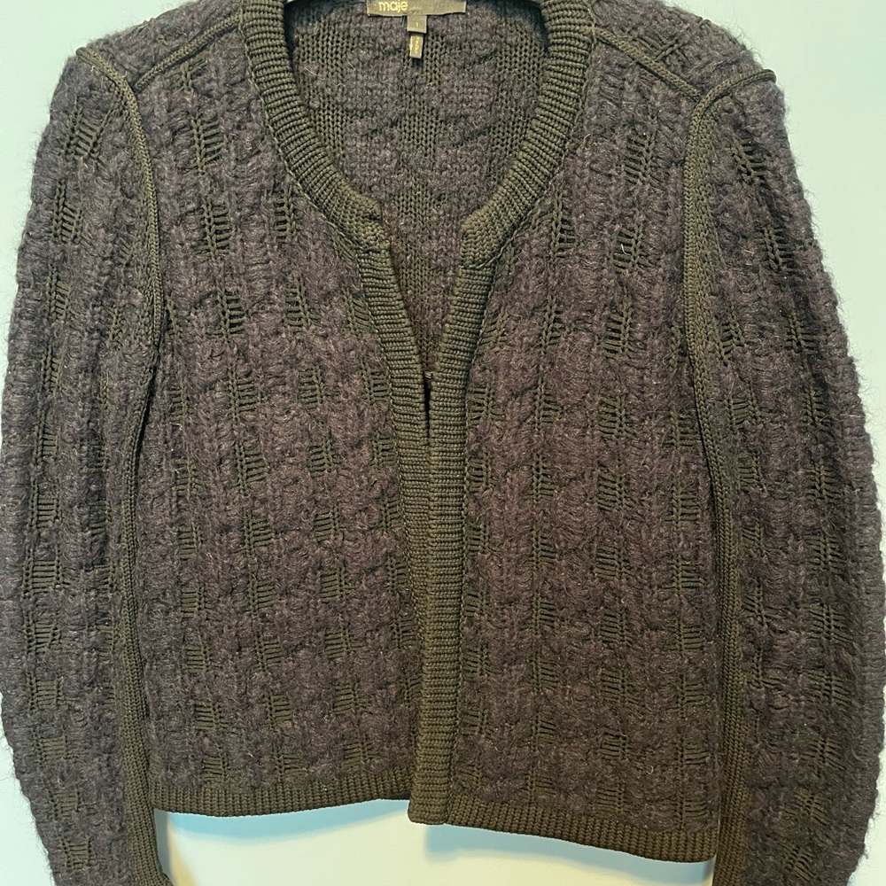 Black and Navy Knit Cardigan